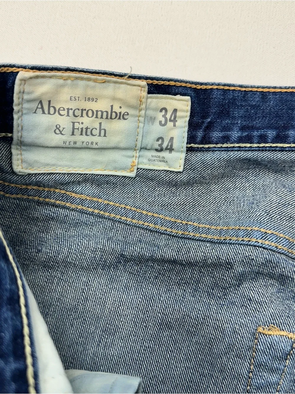 Vintage Abercrombie & Fitch Kilburn Low Rise Boot Blue Jeans Men’s 34X34 Y2K